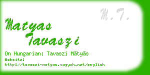 matyas tavaszi business card